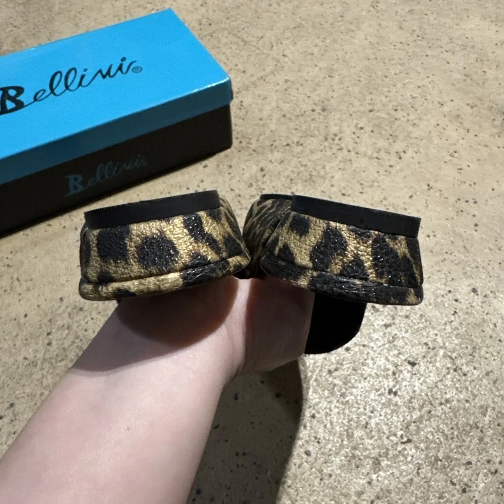 Bellini Women Formosa Leopard Synthetic‎ Pointy Toe Mule Sz 9.5W